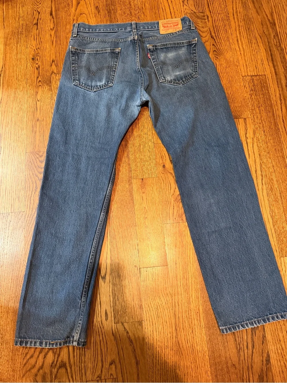 Levi's 505 Men's Straight Leg Denim Jeans in Faded Blue